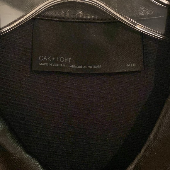 Oak+Fort VEGAN LEATHER SHIRT JACKET - Picture 5 of 6